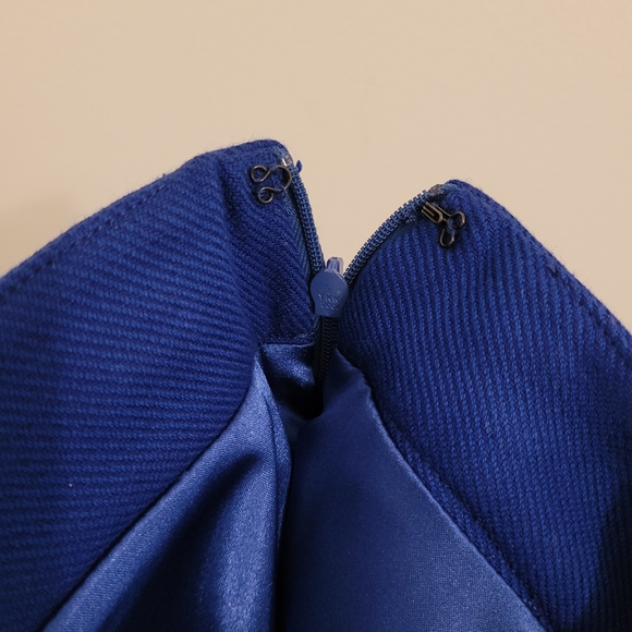 Milly Gathered Mini Skirt Cobalt Blue - Picture 6 of 11